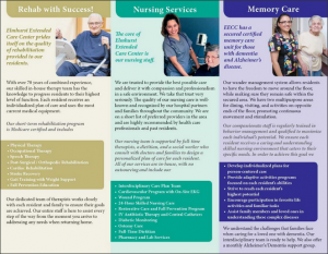 elmhurst extended care center brochure